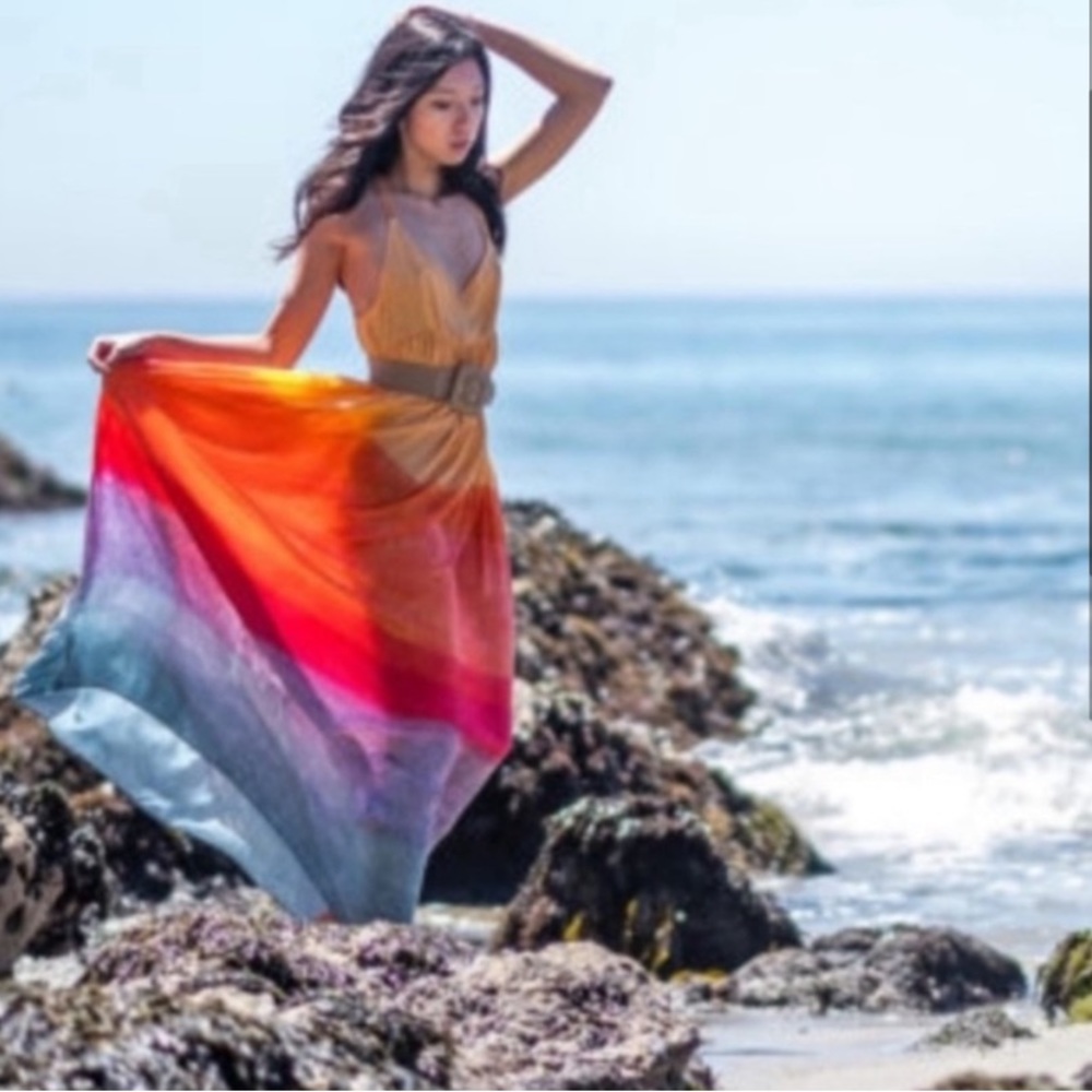 Anthropologie x Carla Weeks Setting Sun Maxi Dress - Picture 2 of 13